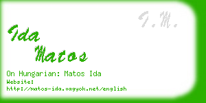 ida matos business card